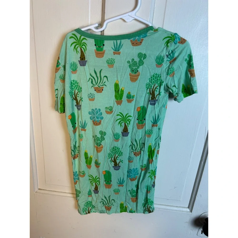 Little Sleepies Kids 9/10 Succulent Love Bamboo Viscose Short Sleeve Pajama Set